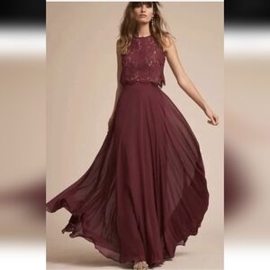 Jenny Yoo Collection Burgundy Skirt